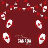 decoración de fiesta de canadá vector