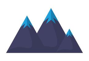 mountains with snow vector