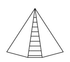 pyramid line style vector