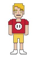 pixelated young blond avatar vector