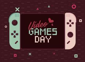 video games day template vector
