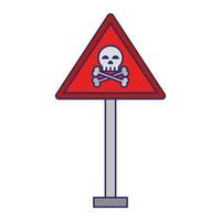 danger sign icon blue lines vector