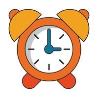 Alarm clock cartoon isolated vector