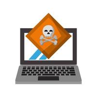 danger sign with computer vector