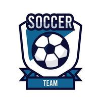 soccer team shield emblem vector