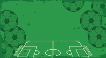 soccer court and balloons vector