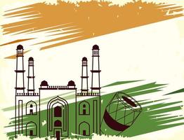 india independence day postcard vector