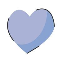 lilac heart icon vector