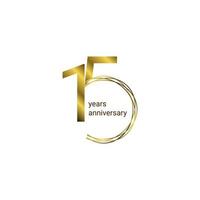 15 Years Anniversary Celebration Vector Template Design Illustration