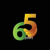 65 Years Anniversary Celebration Vector Template Design Illustration