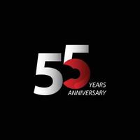 55 Years Anniversary Celebration Vector Template Design Illustration