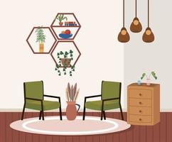 home chairs and furniture vector