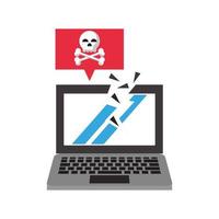 danger sign with computer vector