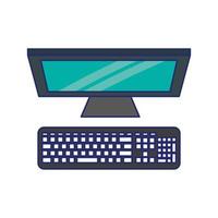 computer icon cartoon blue lines vector