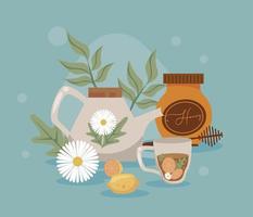 aromatherapy with flowers vector