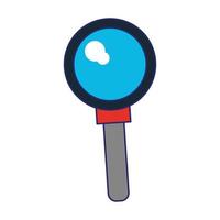 magnifying glass icon blue lines vector