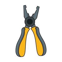 Pliers construction tool vector