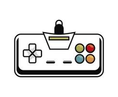 control de juego retro vector