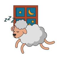 Sleep and rest cartoons vector