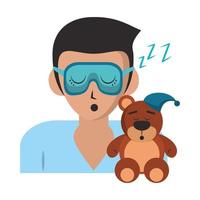 Sleep and rest cartoons vector