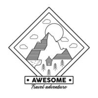 travel emblem rhombus vector