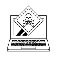 danger sign with computer vector