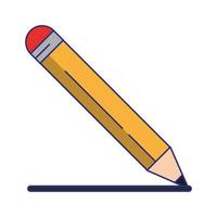 pencil icon cartoon vector