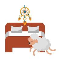 Sleep and rest cartoons vector