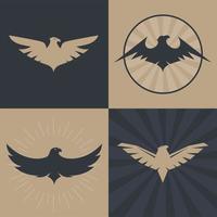 four eagles and hawks vector