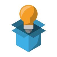 light bulb with box vector