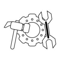 gears and tools vector