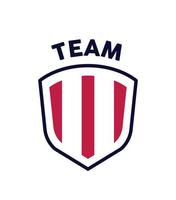 soccer team shield striped vector