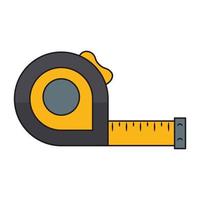 Measurement tape construction tool vector