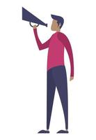 man using megaphone vector