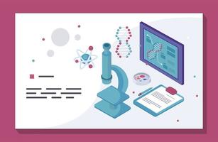 laboratory checklist and microscope vector