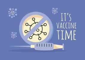 vaccine time poster vector