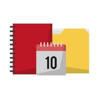 documents and calendar vector