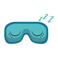 Sleep eyes cap cartoon isolated vector