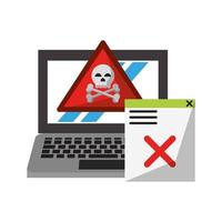 danger sign with computer vector