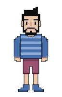 avatar de hombre barbudo pixelado