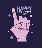 left handers day template vector