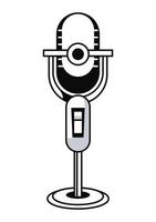 karaoke classic style mic vector