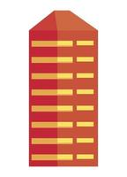 icono de edificio rojo vector