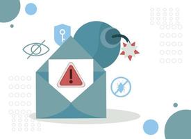 cyber security in email vector