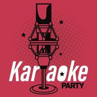 karaoke party mic vector