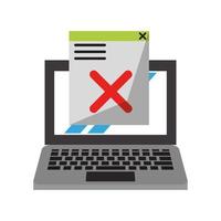 computer and broken web site vector