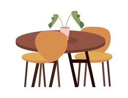 home table with chairs vector