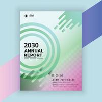 Modern corporate business annual report cover page design vector