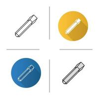 Iron chisel icon. Flat design, linear and color styles. Isolated vector illustrations