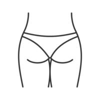 Buttocks linear icon. Thin line illustration. Contour symbol. Vector isolated outline drawing